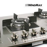 WindMax&reg; Hot 35.5" Stainless Steel Built-in 5 Burner Stoves LPG NG Gas Hob Fixed Cooktop Cooker