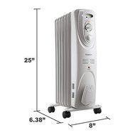 Modern White Radiator Heater | Contemporary Home Indoor Large Space Electric Heater by the Living Room or Bedroom