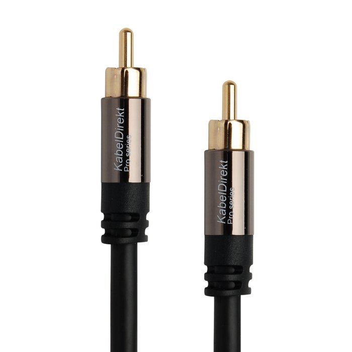 KabelDirekt (6 feet) 1 x RCA Male to 1 x RCA Male Subwoofer / Digital Audio / Video Cable - PRO Series N3