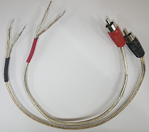 IEC 18 AWG 1-Feet Speaker Wire Pair with RCA Males - Black/Red