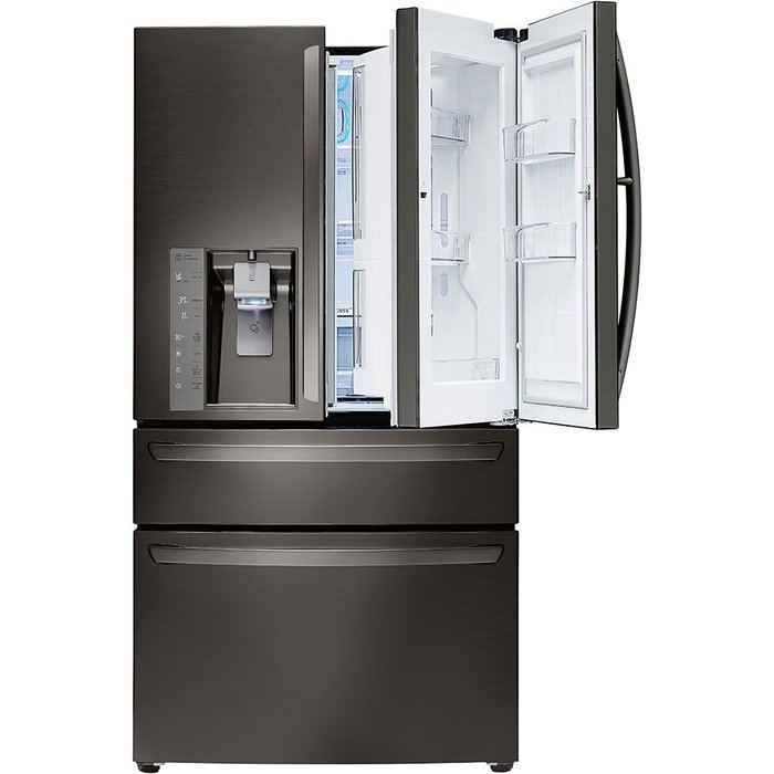 LG LMXS30776D 36" Black Diamond Series 30 Cu. Ft. French Door Refrigerator with CustomChill Drawer, Slim SpacePlus... N2