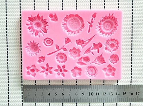 WilsonBaking Love Collection - Flower Field Decor Mold Decorations Silicone Mold Silicone Fondant Lace Molds -...