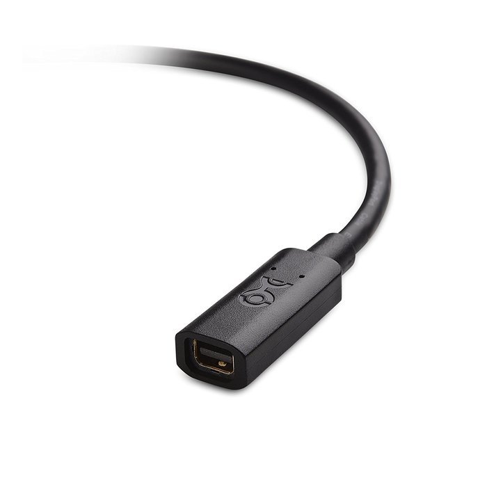 Cable Matters Gold-Plated Mini DisplayPort 1.2 Extension Cable with 4K Video Support in White - 3 Feet N9