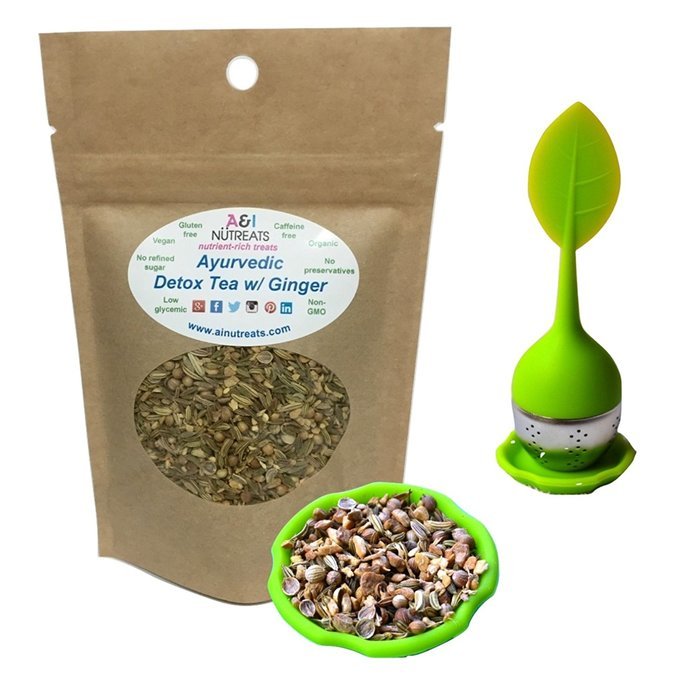 Organic Ayurvedic Cumin, Coriander and Fennel Tea - Stress Relief Detox Tea (Original, 1.5 oz.)