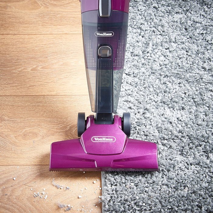 VonHaus 2 in 1 Corded Upright Stick & Handheld Vacuum Cleaner with HEPA Filtration & Crevice Tool - Purple N17
