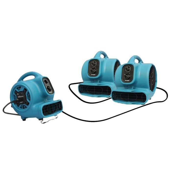 XPOWER P-230AT 1/5 HP 800 CFM 3 Speeds Mini Air Mover with 3-Hour Timer and Built-In Dual Outlets for Daisy Chain... N22