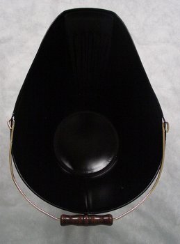 Deluxe Fireplace Hearth Ash Coal Hod Bin Bucket Carrier & Shovel Set - BLACK N4