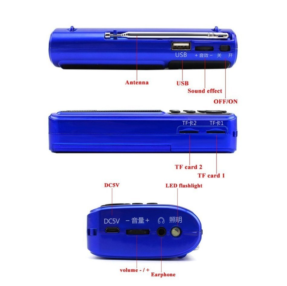 SAST Personal Portable FM Radio ultralight weight(4.8ounce) With Flashlight, Hi-Fi Digital Music Player, Support... N11