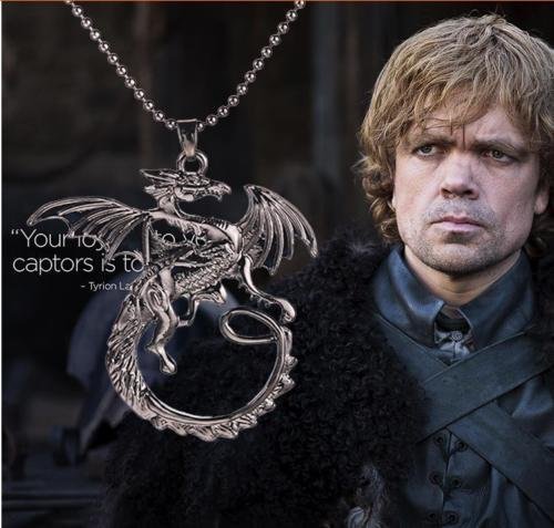 New Cool Game Of Thrones Targaryen Dragon Badge Pendants Chain Necklace Jewelry N2