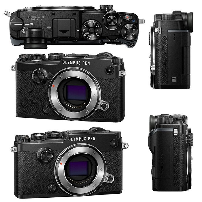 Olympus PEN-F Mirrorless Digital Camera (Black Body) w/ 32GB SD Card & Monopod Bundle N9