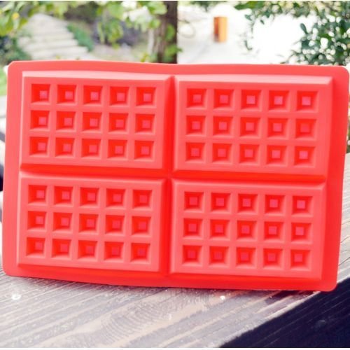 Lariy Waffles Cake Chocolate Pan Safety 4-Cavity Silicone Mold Baking Mould Kitchen RT