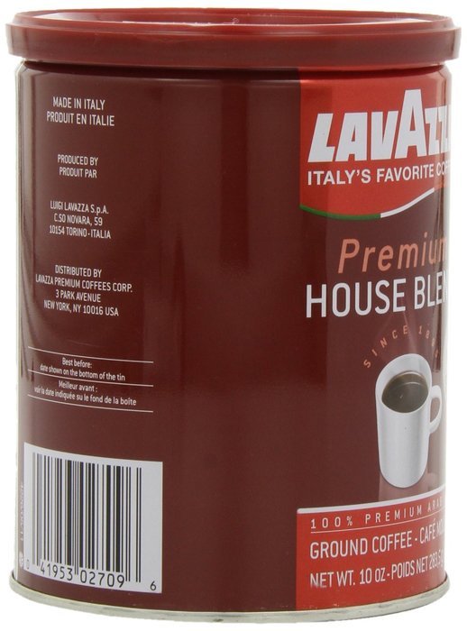 Lavazza Premium House Medium Roast Blend Coffee, 10-Ounce (Pack of 4) N3