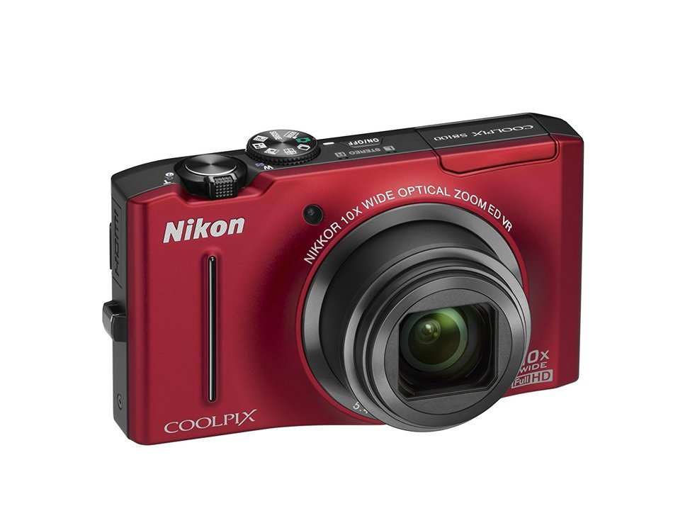 Nikon Coolpix S8100 12.1 MP CMOS Digital Camera with 10x Zoom-Nikkor ED Lens and 3.0-Inch LCD (Red) N17