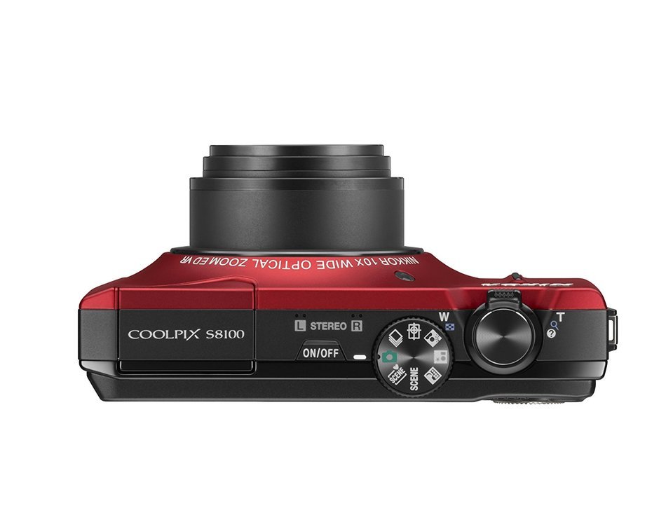 Nikon Coolpix S8100 12.1 MP CMOS Digital Camera with 10x Zoom-Nikkor ED Lens and 3.0-Inch LCD (Red) N18