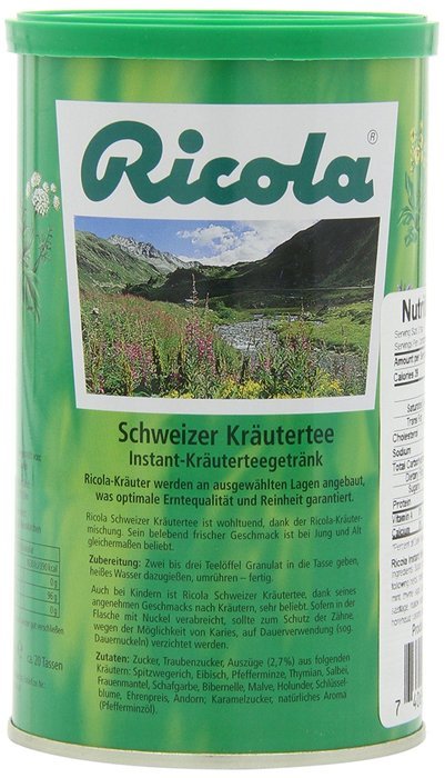 Ricola Schweizer Krautertee (Instant Herb Tea), 7-Ounce Can (Pack of 3) N2