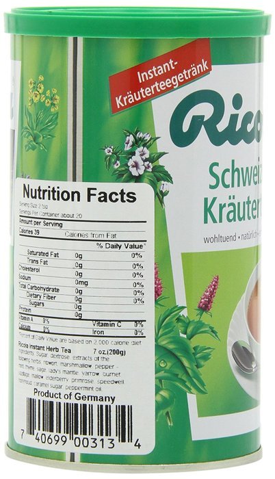 Ricola Schweizer Krautertee (Instant Herb Tea), 7-Ounce Can (Pack of 3) N3