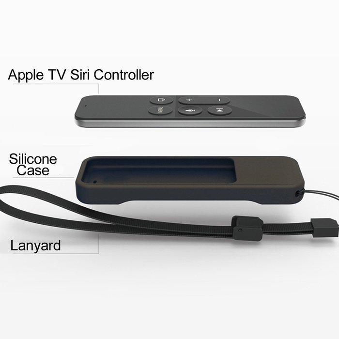 Remote Case,ELEGIANT Novel Anti-Slip Apple TV Remote Silicone Protective Cover Case with Wrist Strap/Remote Loop... N4