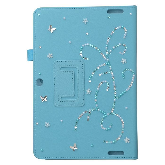 KAKA(TM) 3D Handmade Rhinestone Crystal PU Leather Stand Folding Protective Tablet Case Cover For Acer Iconia... N54