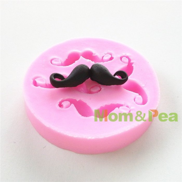 Mom&pea 0608 Mustache Shaped Silicone Mould for Fondant Cake Sugar Paste Cake Decoration 3d Cake Toppers Mold... N2