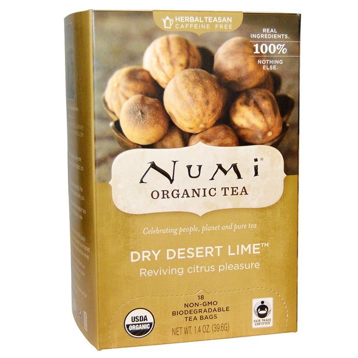 Numi Dry Desert Lime Herbal Teasan 18 Tea Bags Numi Teas Teasans