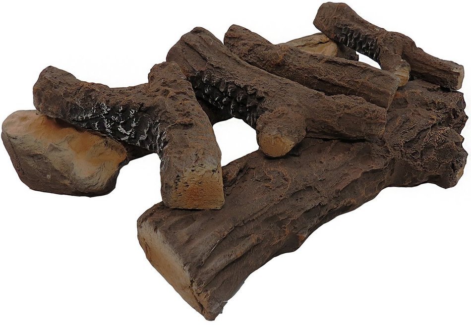 Moda Flame 22" Oak Ceramic Fireplace Gas Logs - 6 Piece N3
