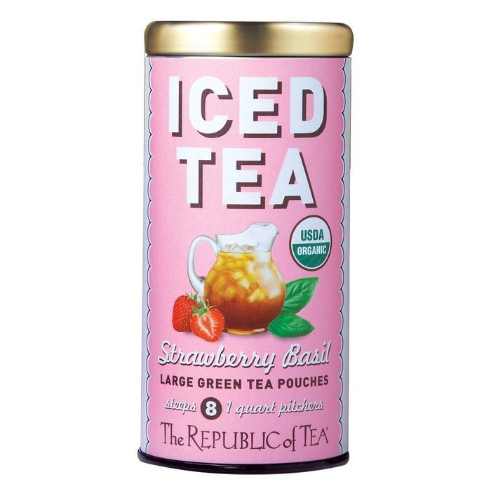 The Republic Of Tea Ginger Peach Black Iced Tea, 8 Large Iced Tea Pouches / 8 Quarts, Award-Winning Premium Black... N3