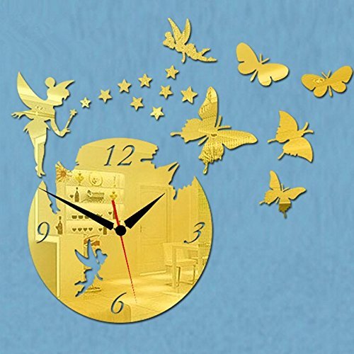 EverTrust(TM) New Wall Stickers Home Decoration Diy 3d Acrylic Mirror Clock Wall Clocks Horloge Watch Quartz Living... N6