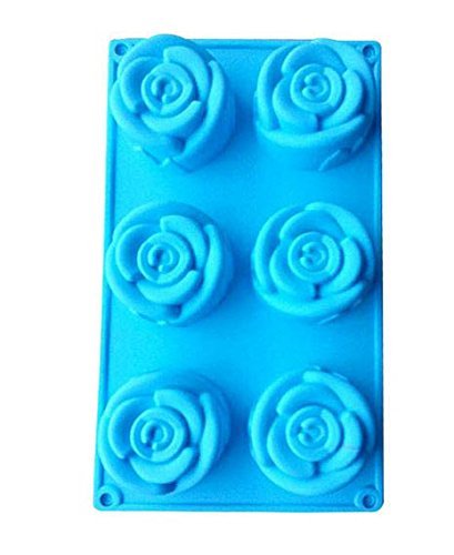 6 Even Diy Silicone Soap Fondant Moulds Rose Shaped Silicone Cake Mold Cooking Tools