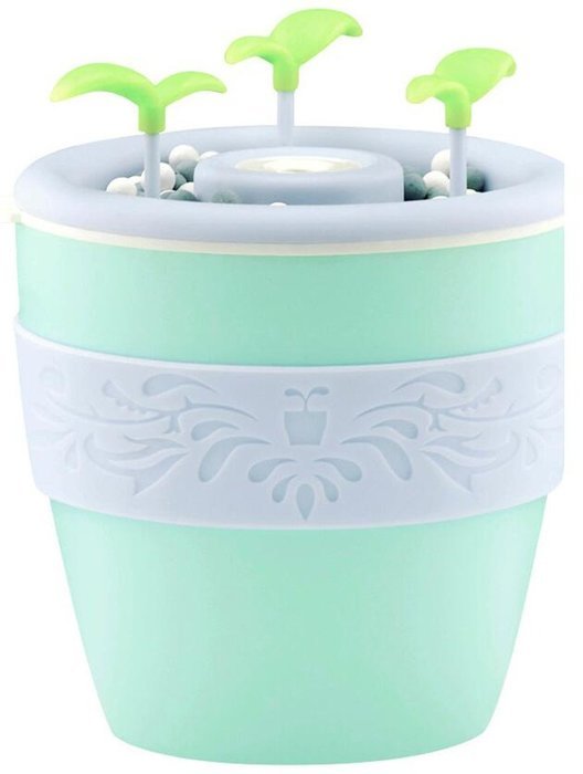 MOEBULB 235ml -Anion Ultrasonic Flower Pot Humidifier，Air Purifier, USB Powered with Auto On/Off For Home, Office... N3