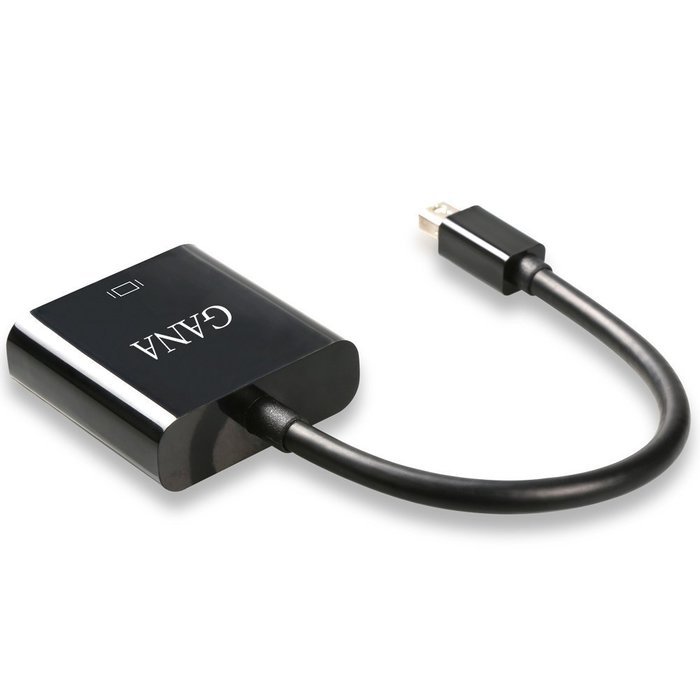 GANA Mini DisplayPort (DP) Male To Female Adapter Cable (Mini DP to HDMI 10ft Black) N19