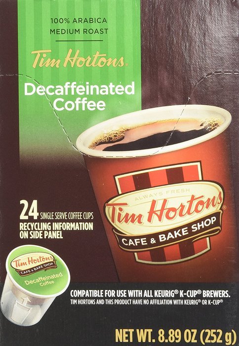 Tim Hortons Decaffeinated Single Serve Coffee Cups, 96 Count N2