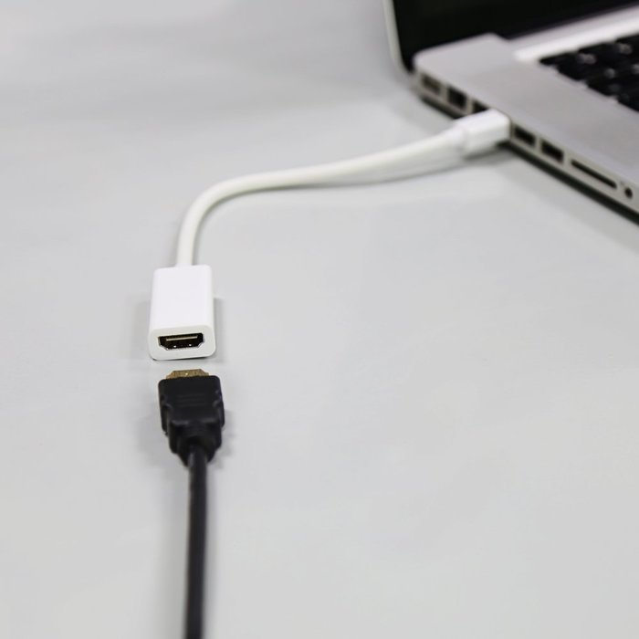 GANA Mini DisplayPort (DP) Male To Female Adapter Cable (Mini DP to HDMI 10ft Black) N23