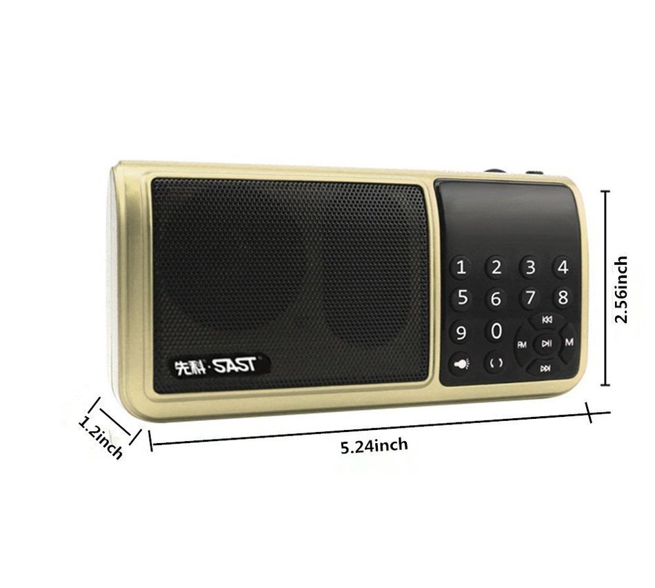 SAST Personal Portable FM Radio ultralight weight(4.8ounce) With Flashlight, Hi-Fi Digital Music Player, Support... N12