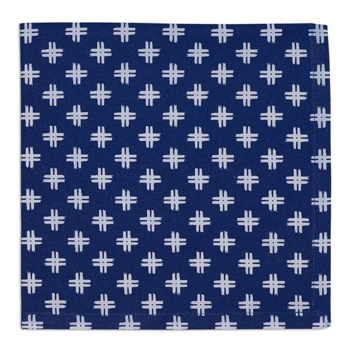 DII 100% Cotton, Basic Everyday 18x18" Buffet Napkin, Set of 6, Multi Color Zig Zag N6
