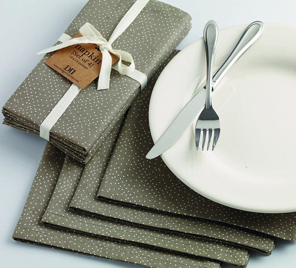 DII 100% Cotton, Basic Everyday 18x18" Buffet Napkin, Set of 6, Multi Color Zig Zag N10
