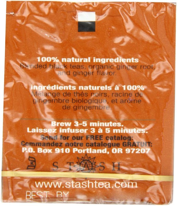 Stash Tea Double Bergamot Earl Grey Black Tea, 10 Count Tea Bags in Foil (Pack of 12) N3
