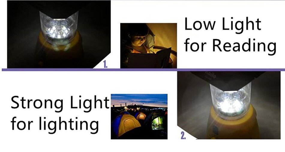 iRonsnow IS-039 Solar Hand Crank Emergency LED Camping Hiking Lantern Flashlight with FM Radio & Siren, 500mAh... N3