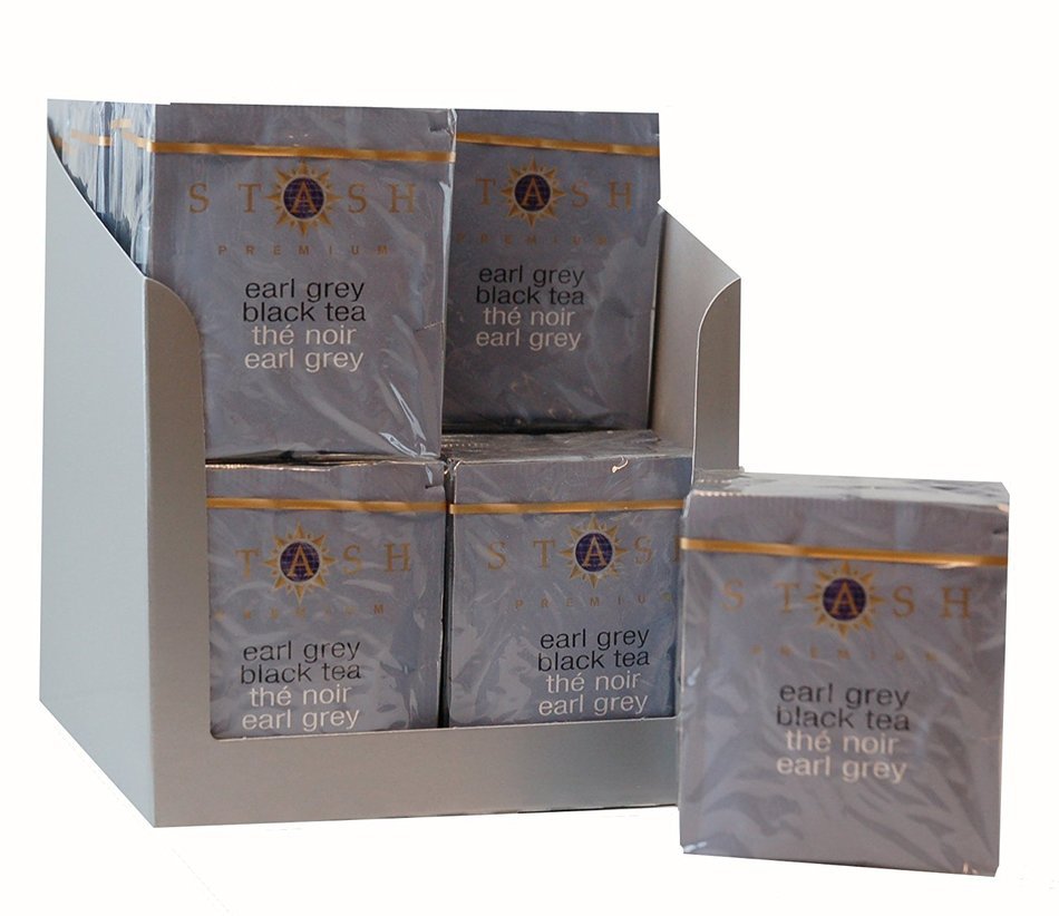 Stash Tea Double Bergamot Earl Grey Black Tea, 10 Count Tea Bags in Foil (Pack of 12) N4