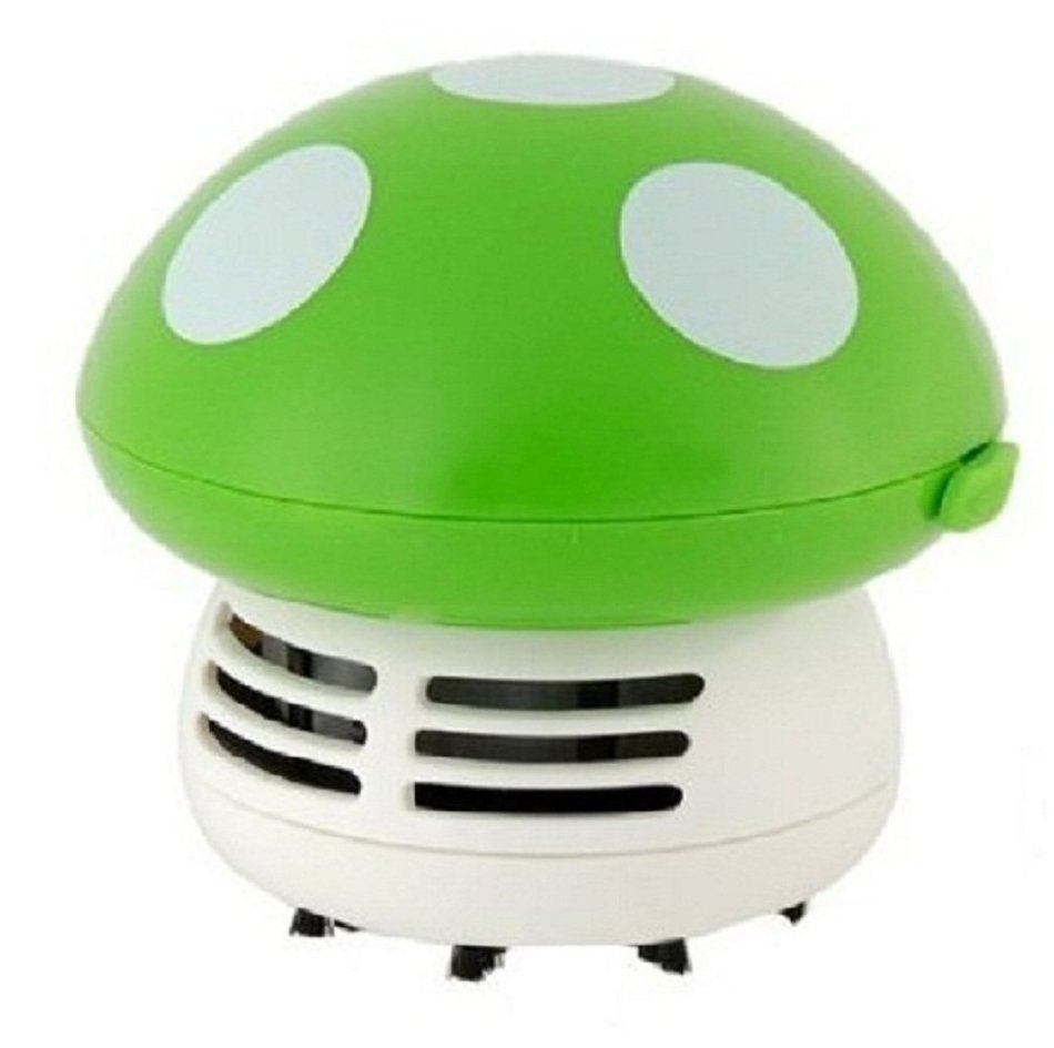 Makhry Mushroom Shaped New Portable Corner Desk Vaccum Cleaner Mini Cute Vacuum Cleaner Dust Sweeper (green) N4