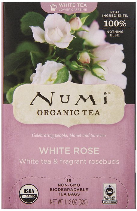 Numi Organic Tea White Rose - Full Leaf White Tea in Teabags, 16-Count (Pack of 6) N2