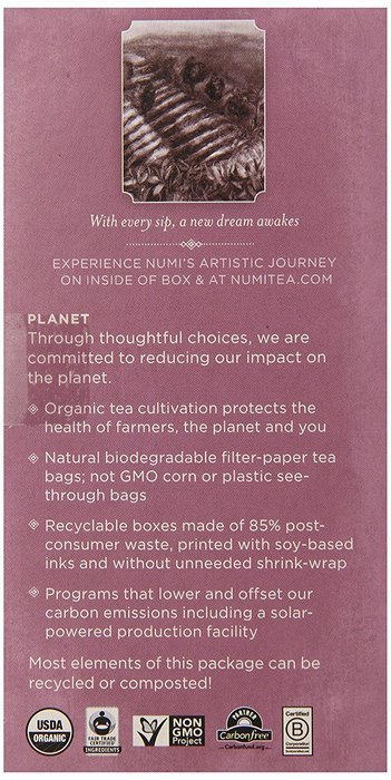 Numi Organic Tea White Rose - Full Leaf White Tea in Teabags, 16-Count (Pack of 6) N3