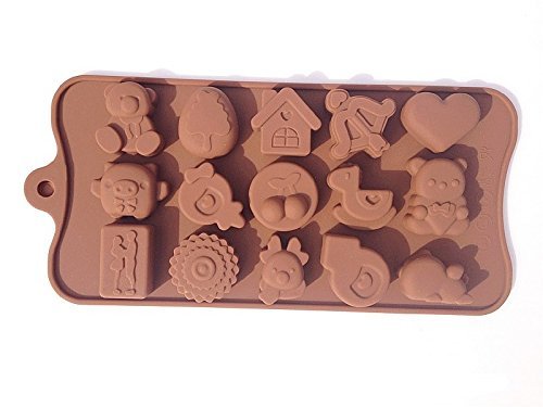 New Hot, Cute Animal+loving Heart+i Love YOU Series Silicone Baking Molds Fondant Gum Paste Mold Cake Decoration... N4