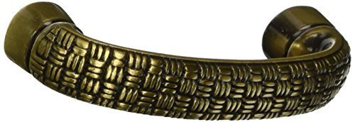 MNG Hardware 14610 3-Inch C/C 3 1/2-Inch Overall Rattan Pull, Satin Antique Brass by MNG Hardware