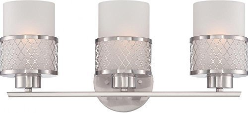 Nuvo 60/4683 Fusion Brushed Nickel Three Light Vanity by Nuvo