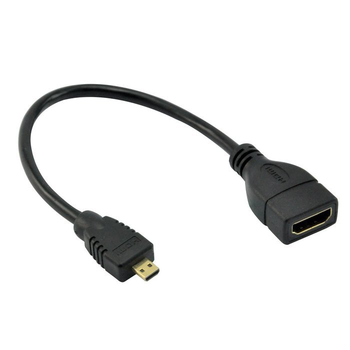 UCEC Down Angle Micro-HDMI to HDMI Cable - Male to Female - Supports Ethernet, 3D and Audio Return N9