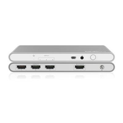KanexPro 4K HDMI 3 x 1 Switcher, Silver (SW-HD20-3X14K)