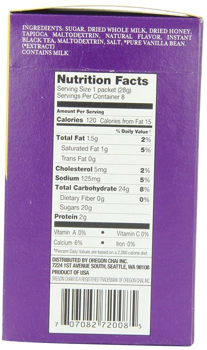 Kerry Oregan Chai Dry Mixes, Vanilla Dry, 8-Count Packages (Pack of 6) N2