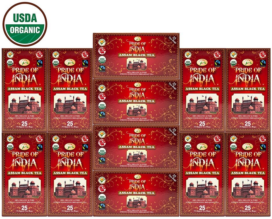 Pride Of India Organic Indian Assam Black Tea, 25 Tea Bags N2