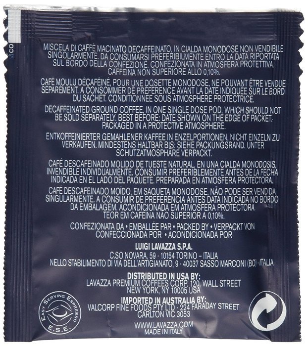 40 Lavazza Dek Decaf Espresso Pods N2