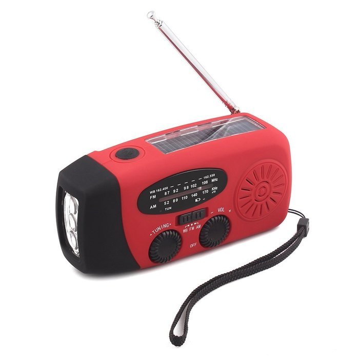 Lecmal Portable Emergency Solar Crank AM/FM/NOAA (WB) Weather Radio with LED Flashlight, Smartphone Cell Phone... N2